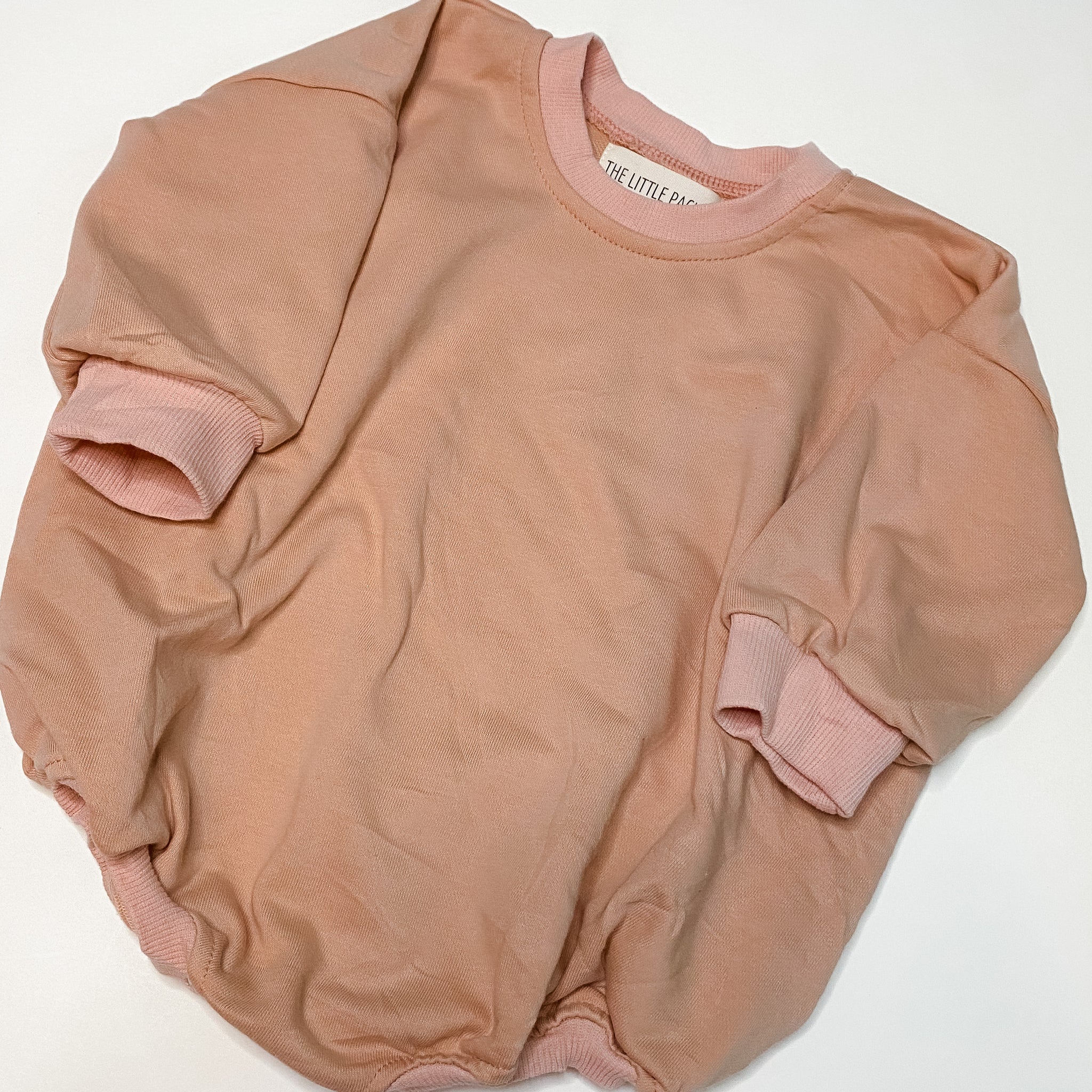 Sweatshirt Romper - Pink